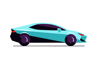 Stylized sports car illustration 