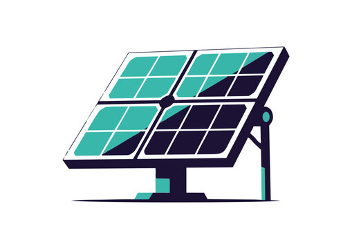 Stylized solar panel illustration 
