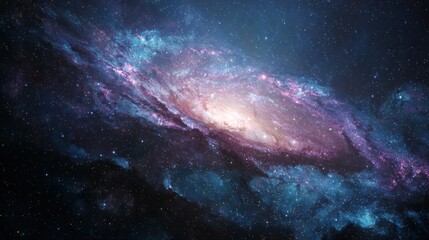 Fototapeta premium Spiral galaxy nebula in deep space