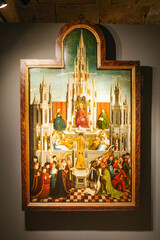 Segovia, Spain - 3 March, 2025: Religious art on display in the galleries of Segovia Cathedral