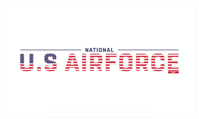 National US Airforce Day design on white background, Typographic Design of National US Airforce Day, Vector Design of National US Airforce Day, National US Airforce Day Design