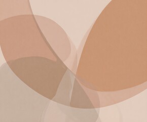 Abstract earth tones overlapping geometric shapes