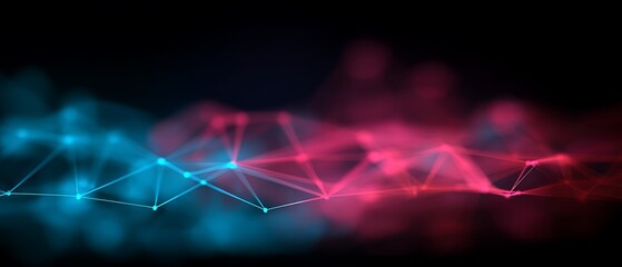 Abstract network connection with vibrant colors