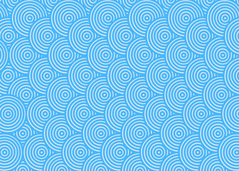 Seamless dark blue  wave pattern background inspired by  "seigaiha" design. This abstract scale-like motif is perfect for digital backgrounds, textiles, product packaging, or nature-ins