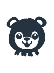 vector illustration of a funny animal face for kids