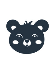 vector illustration of a cartoon animal face for children