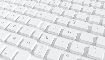 A clean close-up of a white computer keyboard, centered on alphabet keys from &ldquo;A&rdquo; to &ldquo;L&rdquo; with crisp lighting and sharp details, representing digital workspace and modern typing essentials.