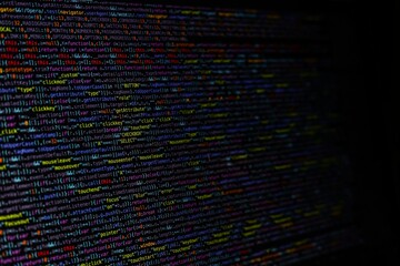 Abstract Code: Colorful Programming Background with Data Streams