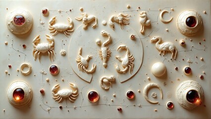 Tiny animal relief on the wall