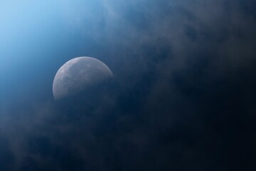 Lunar Orb: Celestial Sphere in Night Sky