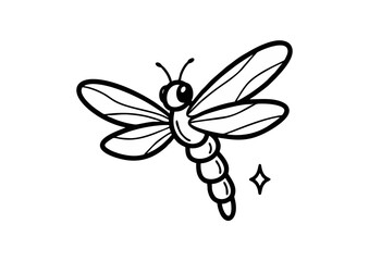Obraz premium Whimsical dragonfly with large wings and sparkle effect 