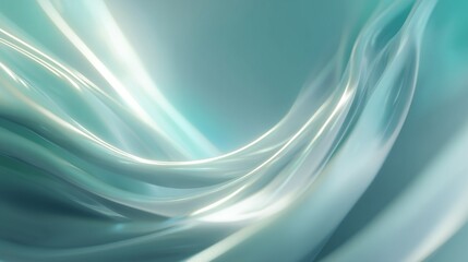 Fototapeta premium **Minimalist soft-focus background with circular waves in cool mint and bluish tones