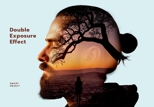 Dreamy Double Exposure Portrait Photo Effect