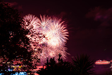 Fireworks show at the seafront.