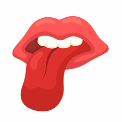 vector illustration of tongue anatomy theme with white background