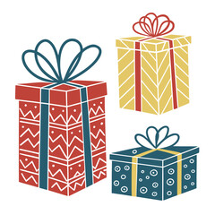 gift boxes vector illustration