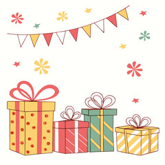 gift boxes vector
