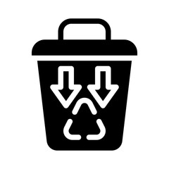 waste reduction glyph icon