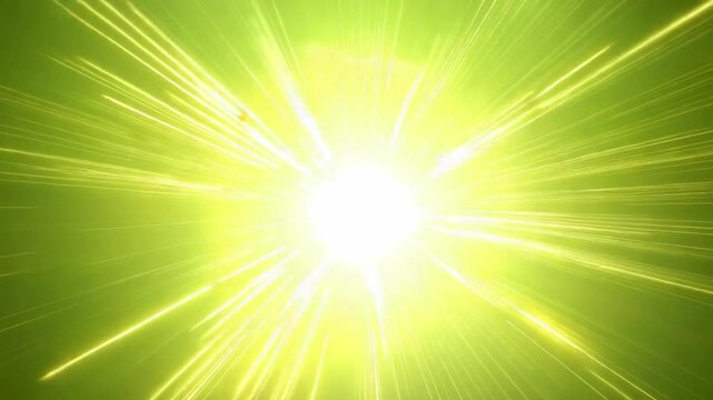 Burst of energy and radiance: A vibrant and dynamic image featuring an explosion of light and energy, with bright yellow rays radiating outward from a central point.
