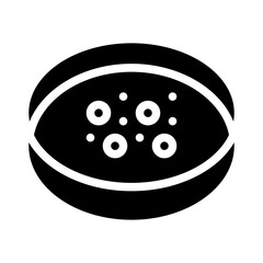 petri dish glyph icon