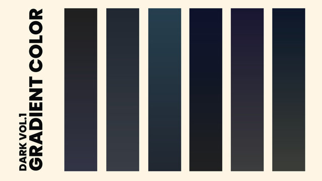 Dark gradient vol-1 color palette editable