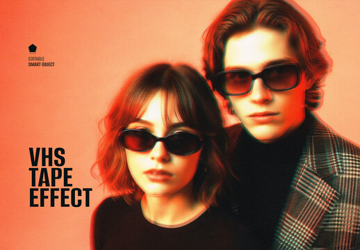 Retro VHS Tape Photo Effect