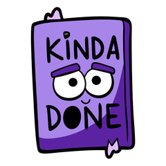 Modern purple rectangle with stylized text on a clean white background