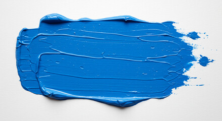 Fototapeta premium Blue paint stroke texture background abstract art design creative backdrop concept