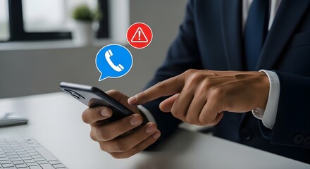 Scam Call Alert: Mobile Phone Warning for Fraudulent Communication