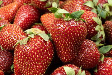 Natural fruit pattern with strawberries.
