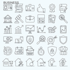 Business Icons set collection vector