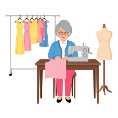 Senior Seamstress in Sewing Studio