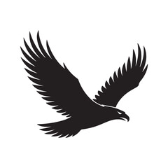 Obraz premium Eagle flying vector, Eagle fly clipart, Eagle icon silhouette vector illustration 