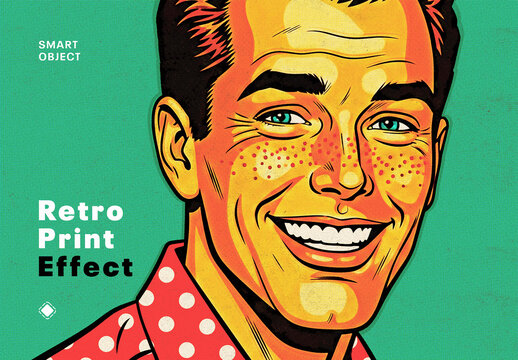 Retro Pop Art Print Photo Effect