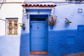 Streets and houses of Chefchaouen, Morocco, the Blue city