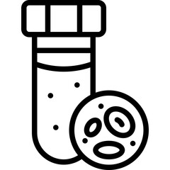 vector illustration of a blood test tube