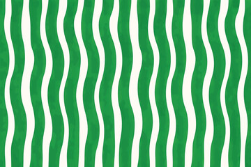 Green and white wavy vertical stripes abstract background