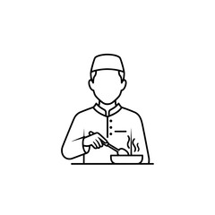 Obraz premium Chef cooking in kitchen with steaming dish on plate