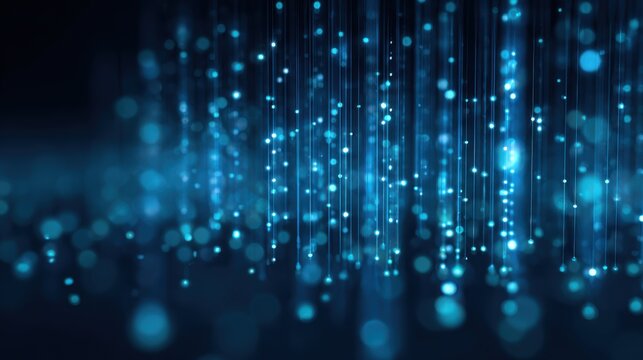 High-quality photo of illustration of futuristic technology cyberspace. Information network of data center. Abstarct background blue wallpaper.