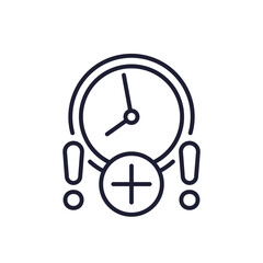 overtime icon, working over time line design
