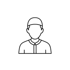 Male doctor wearing surgical cap and gown for medical profession