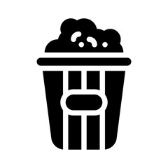popcorn glyph icon