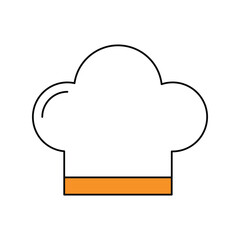 chef hat lineal color line icon with white background vector stock illustration