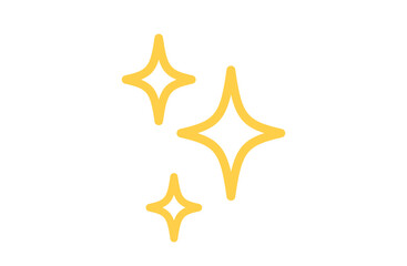 シンプルなキラキライラスト(イエロー)2-9