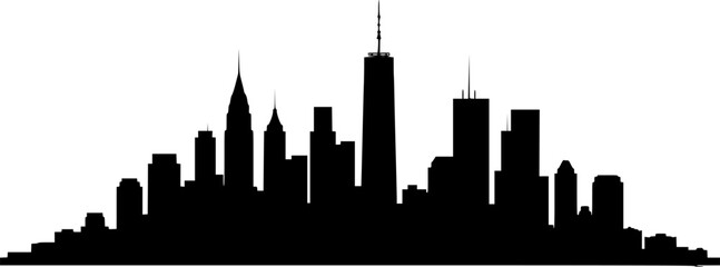 New York City Skyline/land marks vector  Silhouette 