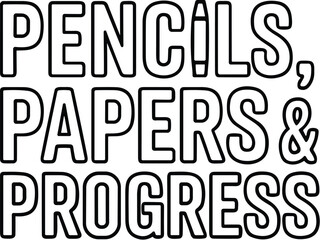 Pencil lover quote vector black silhouette print design