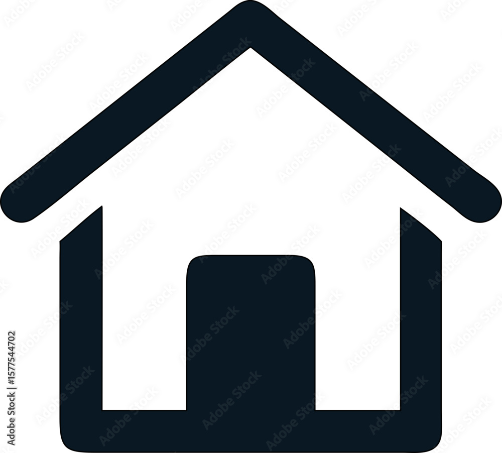 Fototapete home icon for digital design. outline, stroke version. great for website or mobile interfaces.