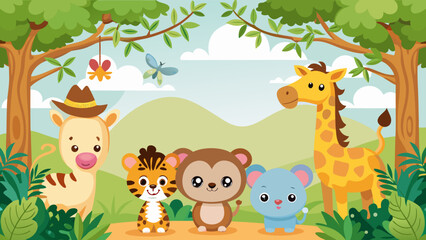 Obraz premium animals in the jungle