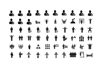 people icons set People and User Actions Icons Set – Human Activity, Business