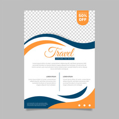 Travel flyer template, tour travel template design, vector flyer, explor flyer, vacation flyer